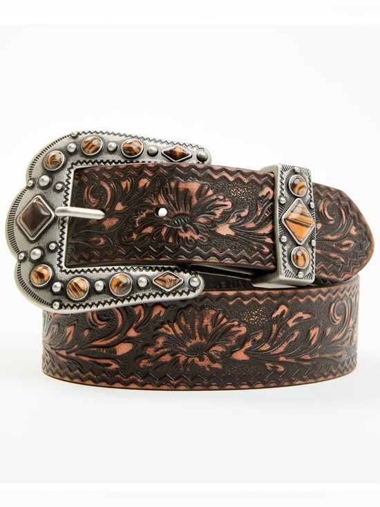 Shyanne Accessories - NWT Shyanne Women’s Tooled Cross Leather Belt